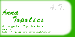 anna topolics business card